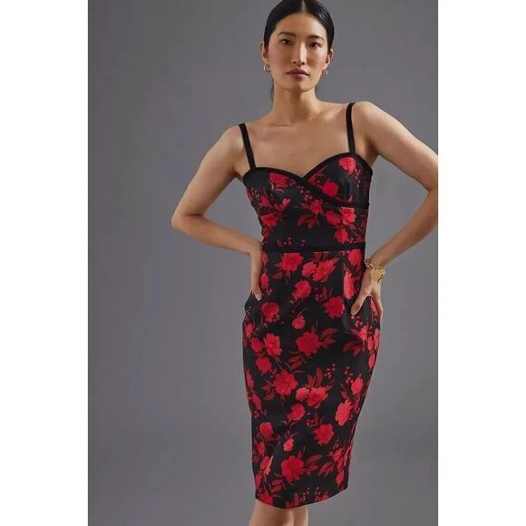 Anthropologie Dresses & Skirts - Anthropologie -Floral Sweetheart Pencil Dress -size 2